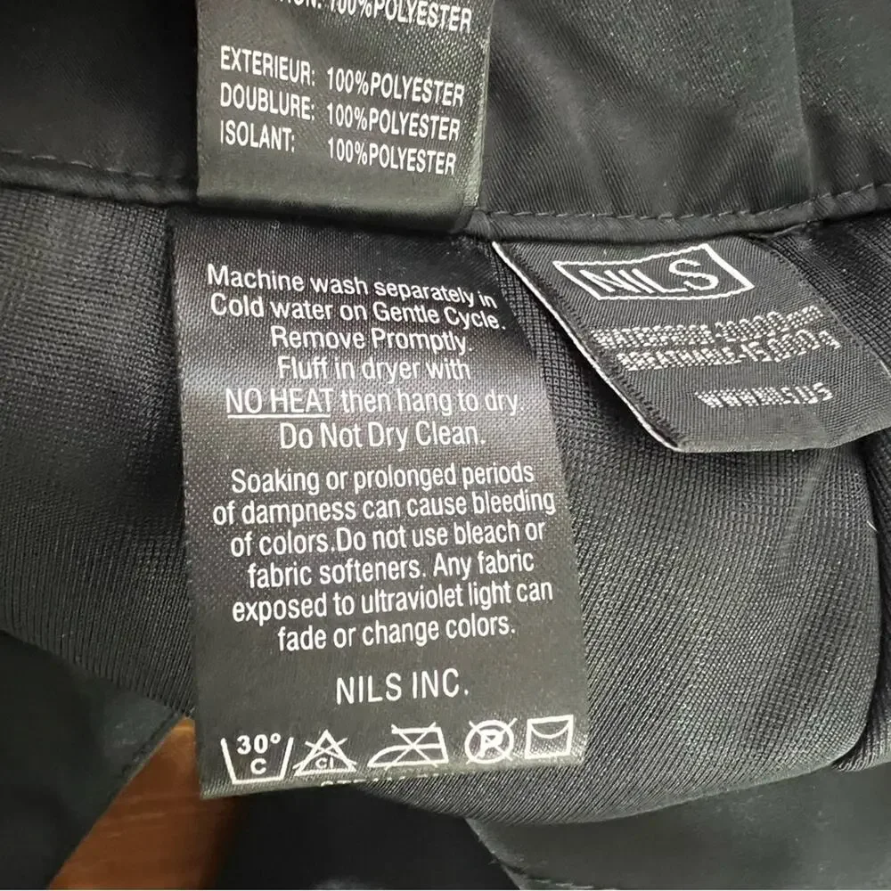 NILS Black Ski Snow Waterproof Outdoor Winter Pants Size 14